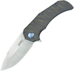KUB367B Kubey Bravo 1 Framelock DP Ti Flame