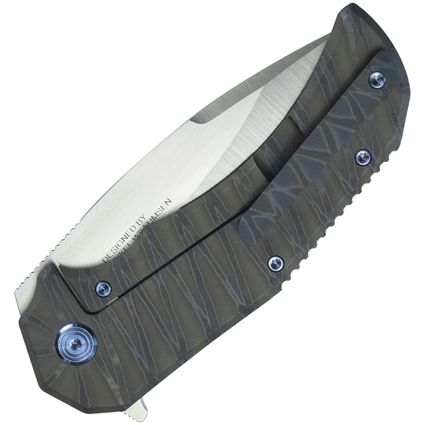 KUB367B Kubey Bravo 1 Framelock DP Ti Flame