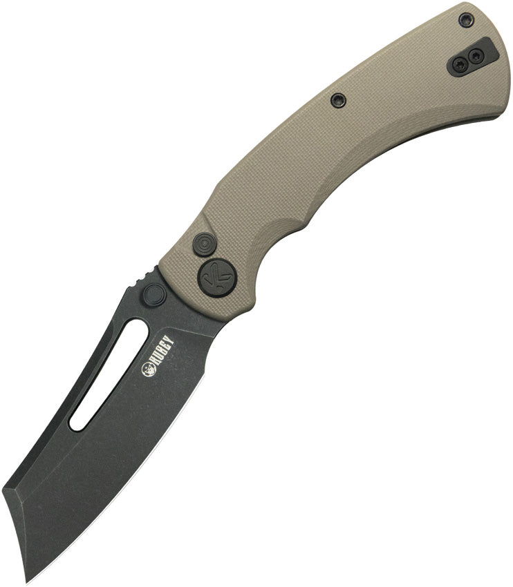 KUB378D Kubey Dheo EDC Button Lock Tan
