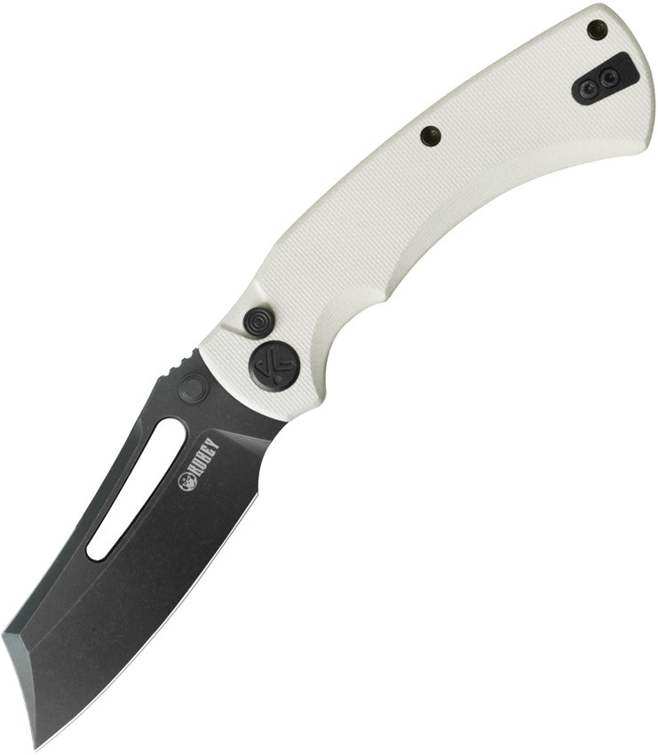 KUB378E Kubey Dheo EDC Button Lock White