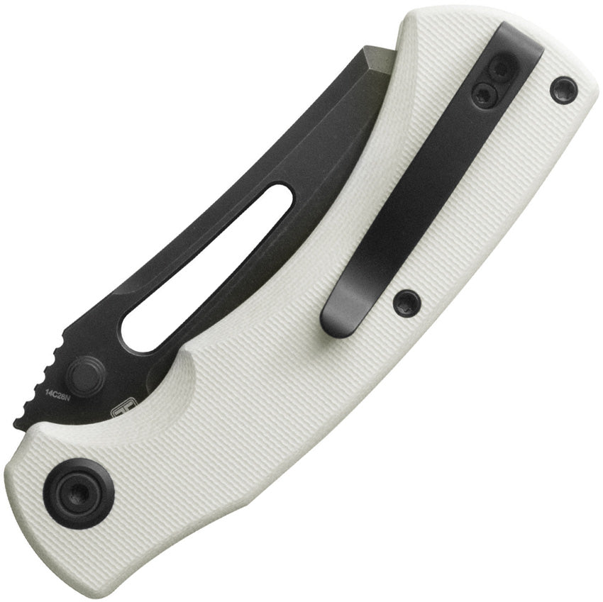KUB378E Kubey Dheo EDC Button Lock White