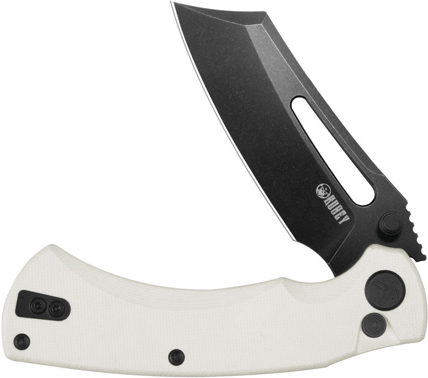 KUB378E Kubey Dheo EDC Button Lock White