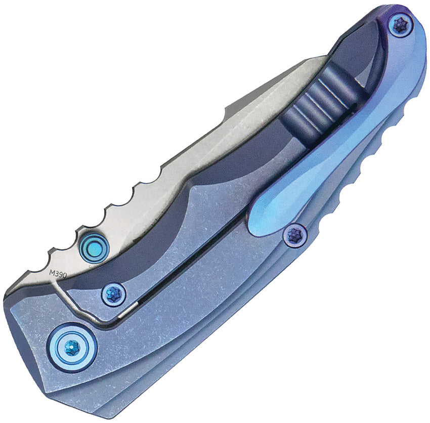 KUB390C Kubey Steeltle Framelock Blue Ti