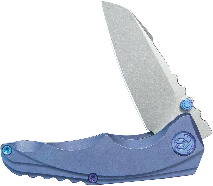 KUB390C Kubey Steeltle Framelock Blue Ti