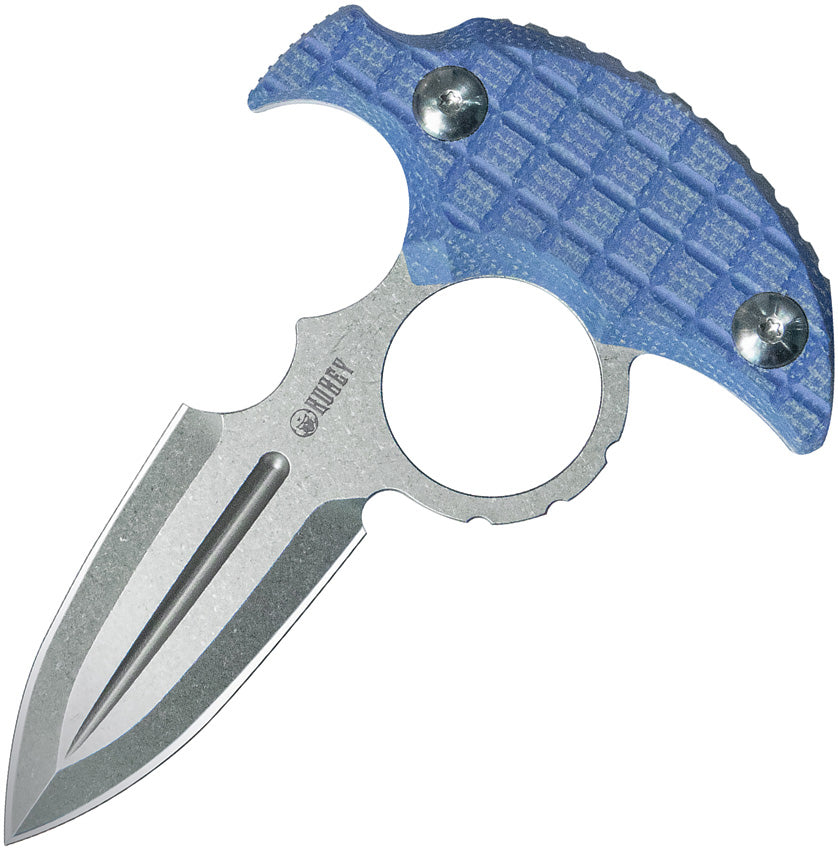 KUB403D Cavy Push Dagger Blue SW