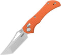 KUB433B: Kubey Tantorian crossbar lock, orange G10 handle, 3.25" satin 14C28N blade