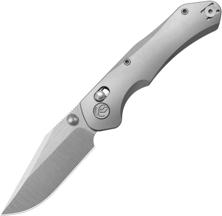 KB Knives Coronado crossbar lock folding knife with satin Vanax blade and sand blast titanium handle (KUB466A)