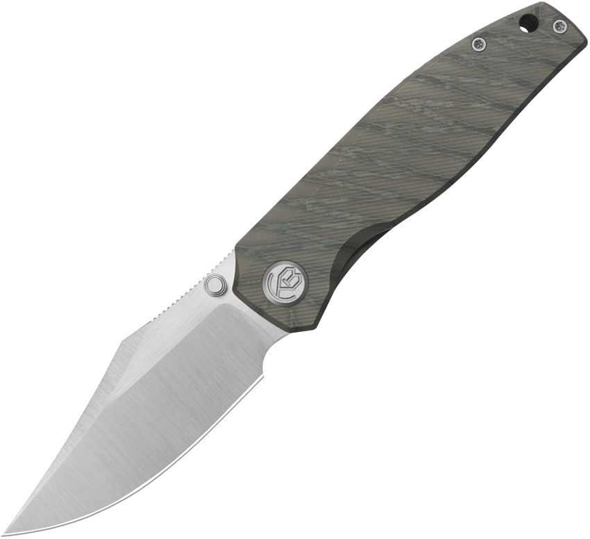 KUB478B: KB Knives Classico framelock, flame titanium handle, 3.38" satin M390 clip point blade