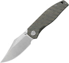 KUB478B: KB Knives Classico framelock, flame titanium handle, 3.38" satin M390 clip point blade