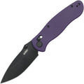 Kubey Pebble crossbar lock folding knife with BlackWash 14C28N blade and purple G10 handle (KUB481D)