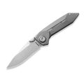 KCK0022: KniClad Summit linerlock, dark gray titanium handle, 3.4" brushed S35VN drop point blade