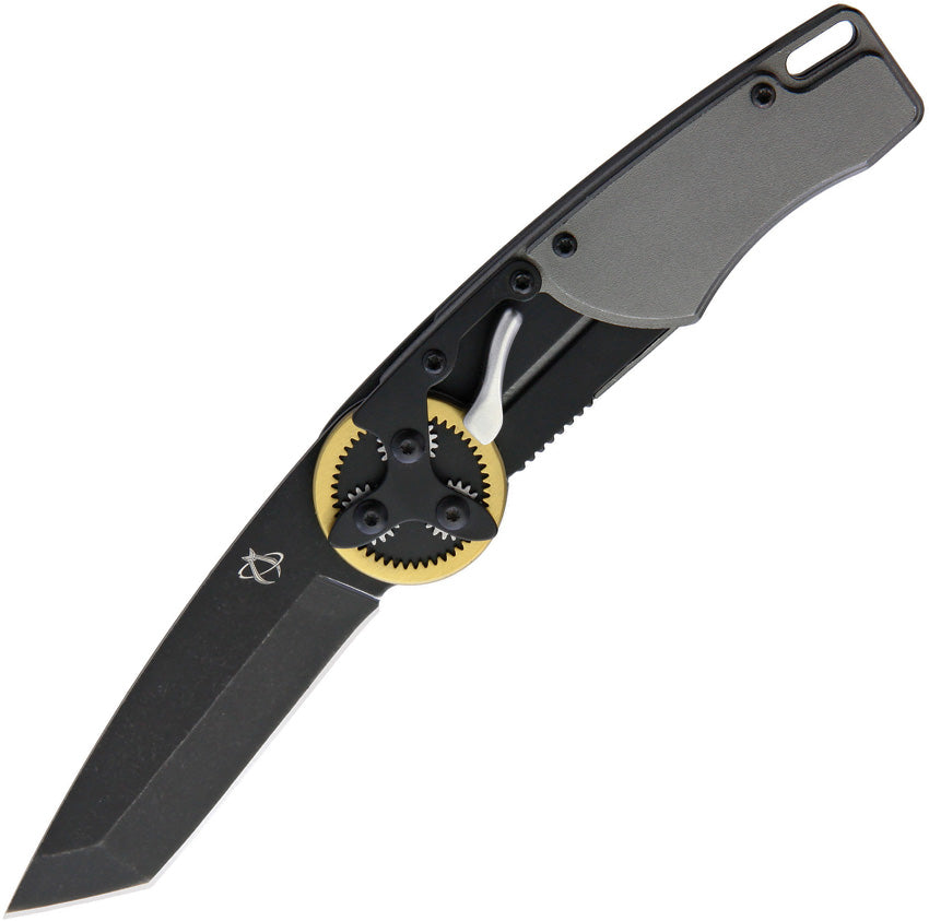 MAN2026T Gearhead Linerlock Brass Tanto
