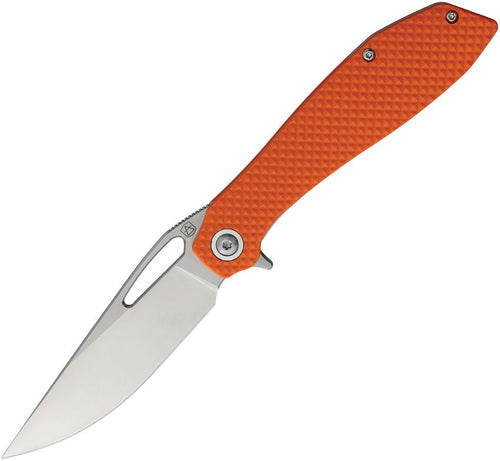 MAR127: Maratac BXTR linerlock, orange diamond pattern G10 handle, 3.25" satin 8Cr13MoV drop point blade