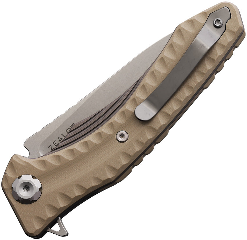 MAXMZ206 Zealot 2.0 Linerlock Brown G10