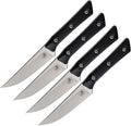 MCT360010SETBK: Microtech Steak Knife Set, 4 black G10 handle knives with 4.5" M390MK stainless blades