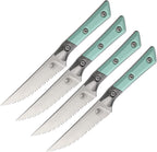 MCT360010SETBK: Microtech Steak Knife Set, 4 black G10 handle knives with 4.5" M390MK stainless blades