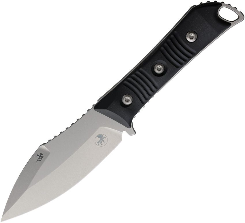 MCT9610BK: Microtech Always Survive fixed blade, black G10 handle, 4.5" stonewash M390MK spear point blade