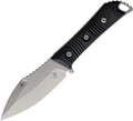 MCT9610BK: Microtech Always Survive fixed blade, black G10 handle, 4.5" stonewash M390MK spear point blade