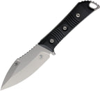 MCT9610BK: Microtech Always Survive fixed blade, black G10 handle, 4.5" stonewash M390MK spear point blade