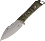 Microtech Always Survive fixed blade knife with stonewash M390MK spear point blade and OD green G10 handle (MCT9610OD)