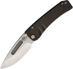 MD033STD30PV: Medford Midi Marauder framelock, dark gray DLC titanium handle, 3.5" tumbled S45VN blade