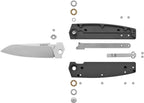 MER9LGMSTALBK Mercury Logan Mini Linerlock Satin