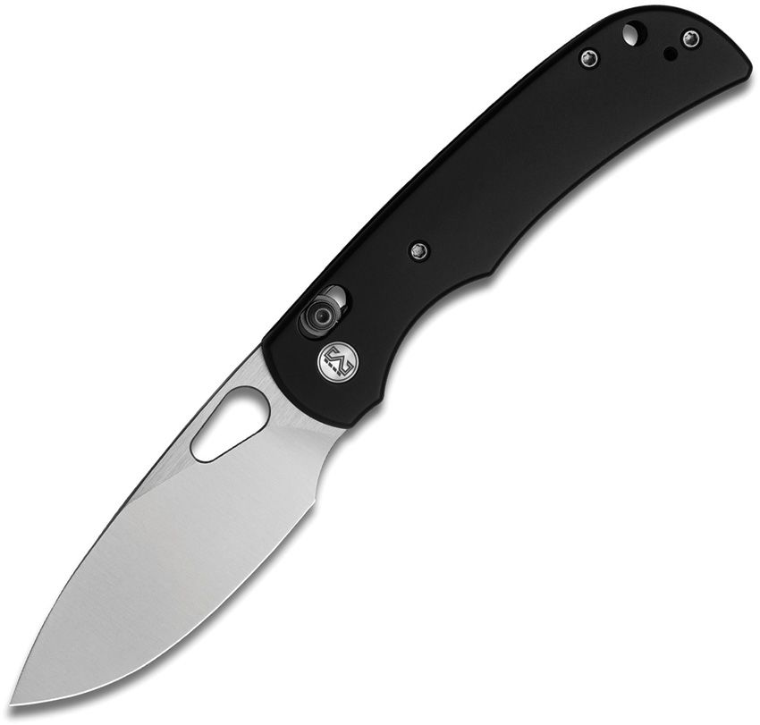 Miguron Moyarl crossbar lock folding knife with satin 14C28N blade and black PVD titanium handle (MGR621ABK)