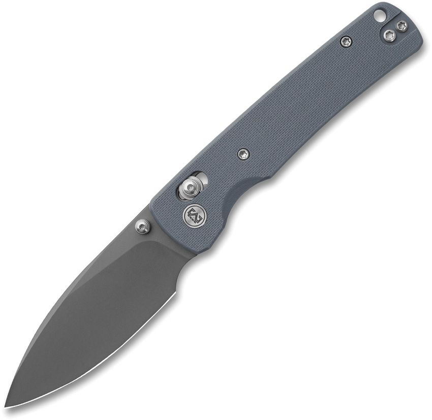 Miguron Vakor crossbar lock folding knife with gray PVD 14C28N blade and gray G10 handle (MGR817ADG)