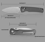 MGR817ADG Miguron Knives Vakor Crossbar Lock Gray