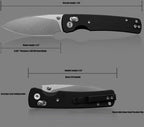 MGR817AWBK Miguron Knives Vakor Crossbar Lock Black