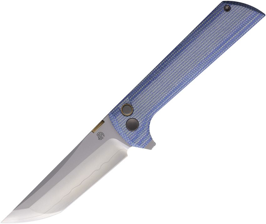 NMB2406BLMCT North Mountain Blade Chop 2 Button Lock Micarta Blu