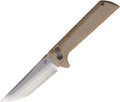 NMB2406YLMCT North Mountain Blade Chop 2 Button Lock Micarta Tan