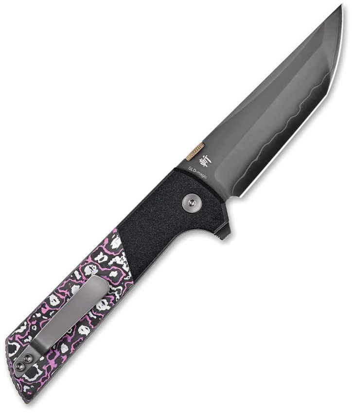 NMB2407GCFPD North Mountain Blade Chop 2 Button Lock Glow CF