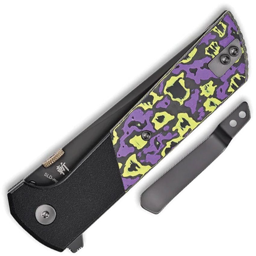 NMB2407PRCFD North Mountain Blade Chop 2 Button Lock Glow CF