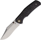 NMB2408BKCF: North Mountain Blade Jellyfish linerlock, carbon fiber handle, 3.5" satin M390 clip point blade