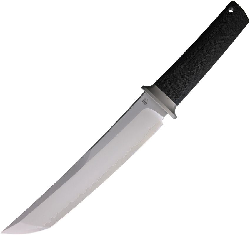 NMB2413T4: North Mountain Blade Chop Gen 4 fixed blade, black G10 handle with stainless guard, 7.88" polished SLD-Magic tanto blade