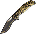 NMB2532GDD North Mountain Blade Gold Nocturne Linerlock 24K