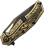 NMB2532GDD North Mountain Blade Gold Nocturne Linerlock 24K