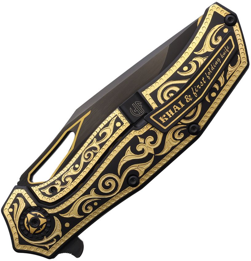 NMB2532GDD North Mountain Blade Gold Nocturne Linerlock 24K