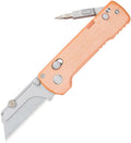 OKNU1PROOGM: Oknife Otacle U1 Pro rail lock, orange canvas micarta handle, SK5 carbon steel blade