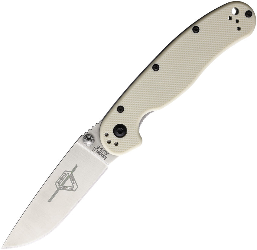 ON8861BONE RAT II Linerlock Ivory G10