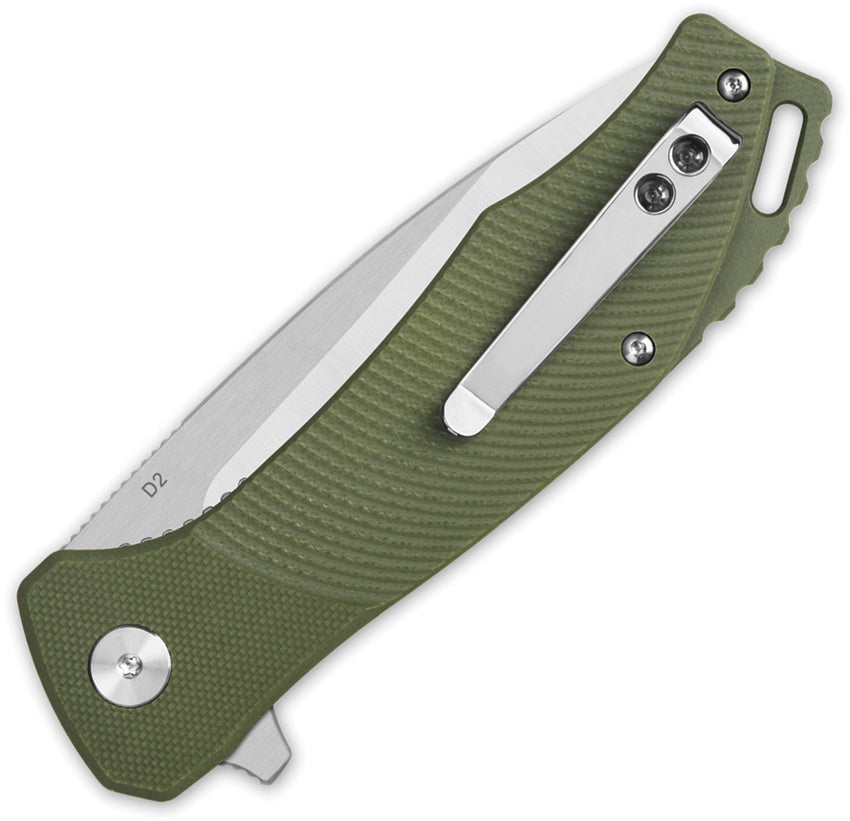 QS122B1 QSP Raven Linerlock Green G10