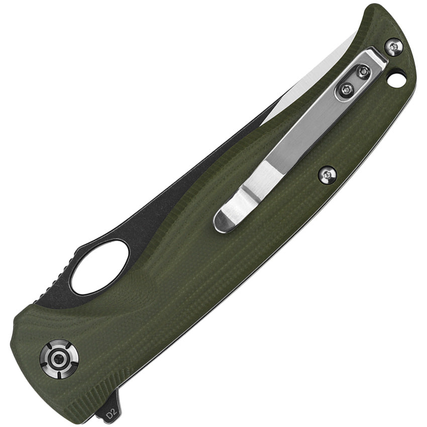 QS126B QSP Gavial Linerlock Green G10