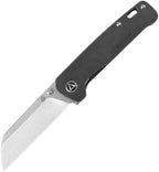 QSP Penguin Linerlock Ti folding knife with satin blade and black titanium handle.