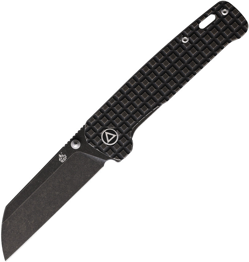 QS130OFRG QSP Penguin Framelock Blk Frag Ti