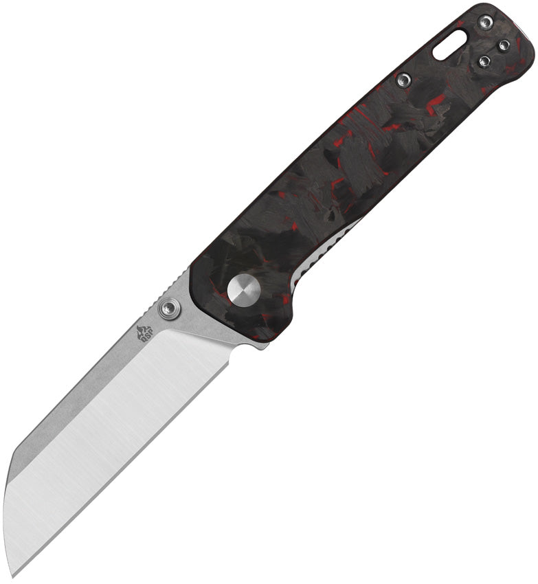 QS130V2F1 QSP Penguin V2 Linerlock Red CF