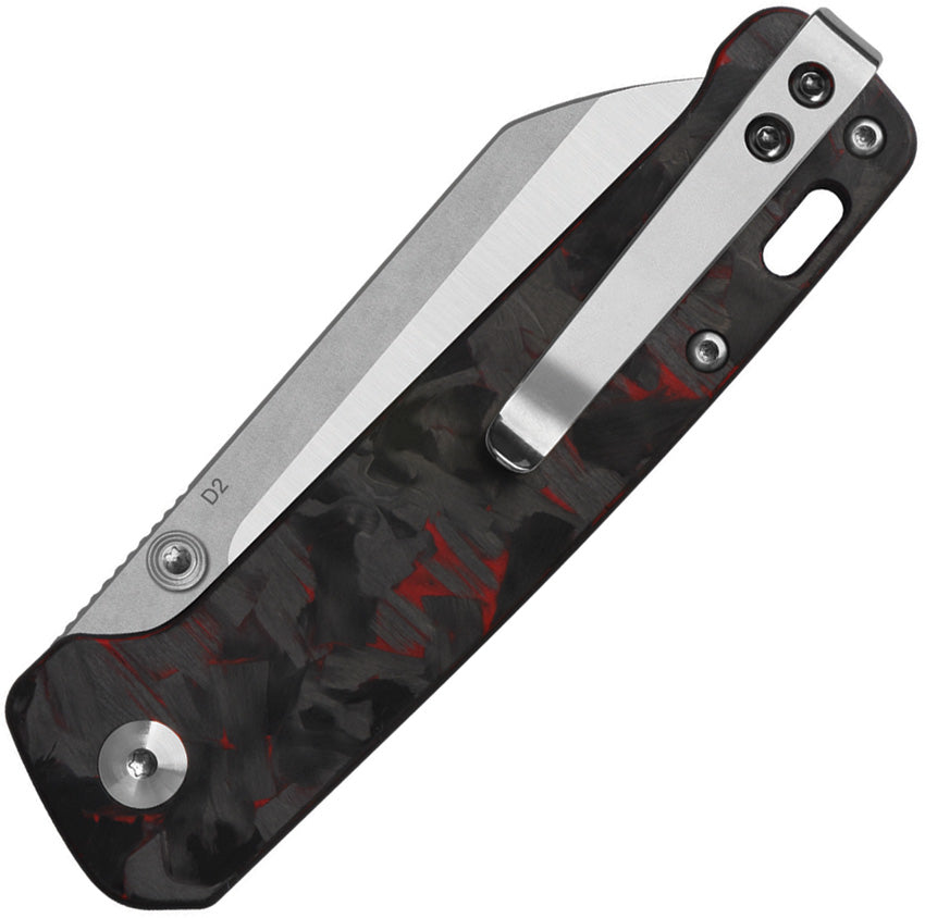 QS130V2F1 QSP Penguin V2 Linerlock Red CF