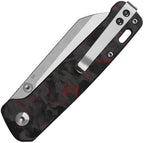 QS130V2F1 QSP Penguin V2 Linerlock Red CF