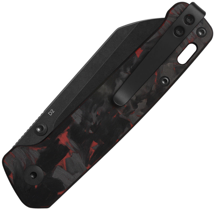 QS130V2F2 QSP Penguin V2 Linerlock Red CF