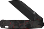 QS130V2F2 QSP Penguin V2 Linerlock Red CF